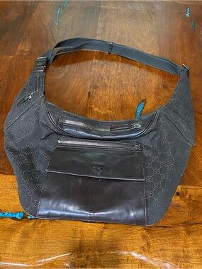 Gucci Brown Canvas and Leather Shoulder Sling bag/crossbody